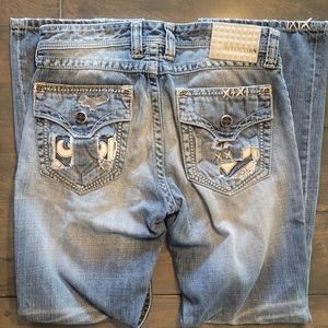 Affliction Cooper Size 32 x 30 Relaxed Boot Black Premium